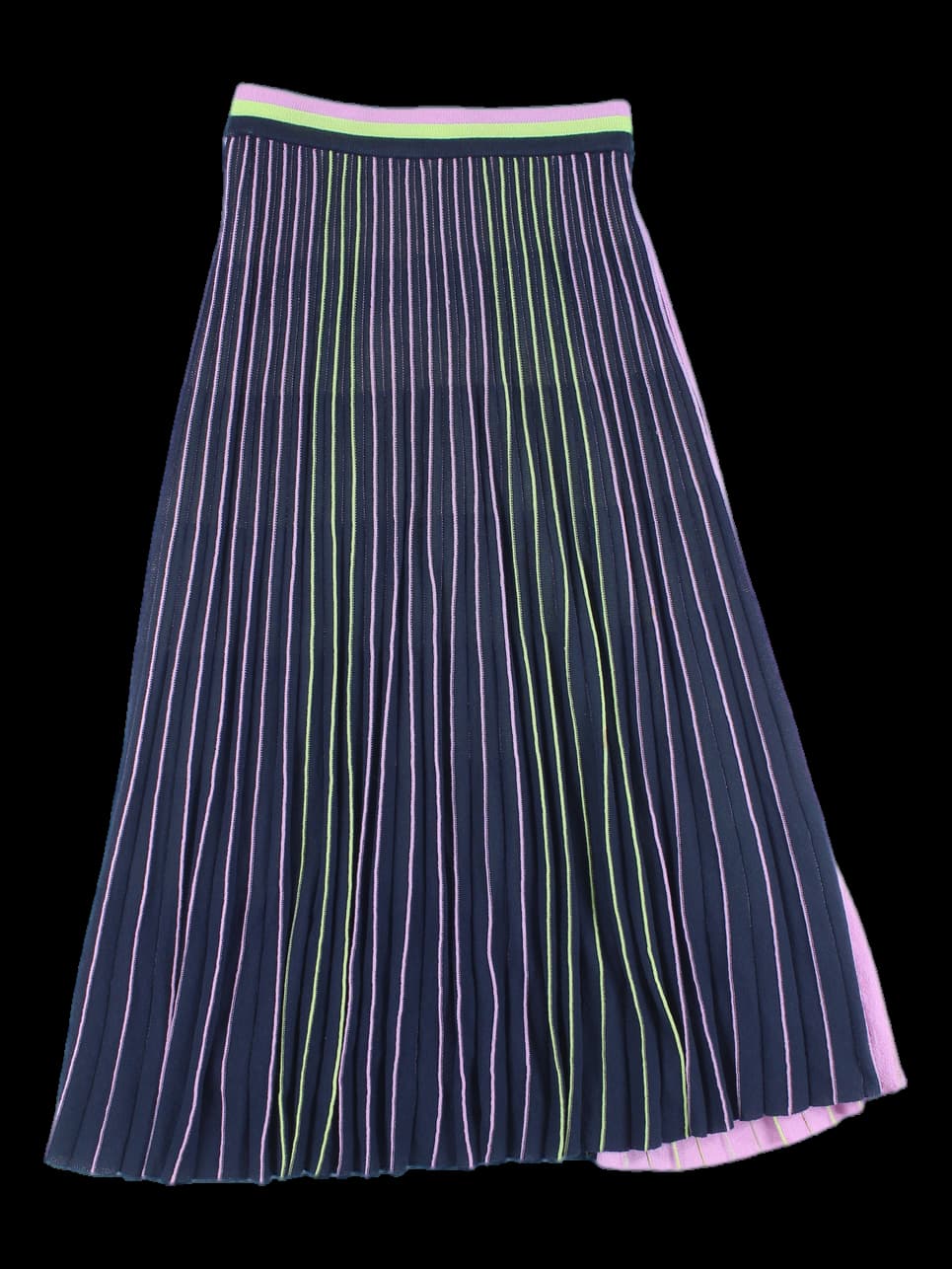 컬러 스트라이프 니트 스커트