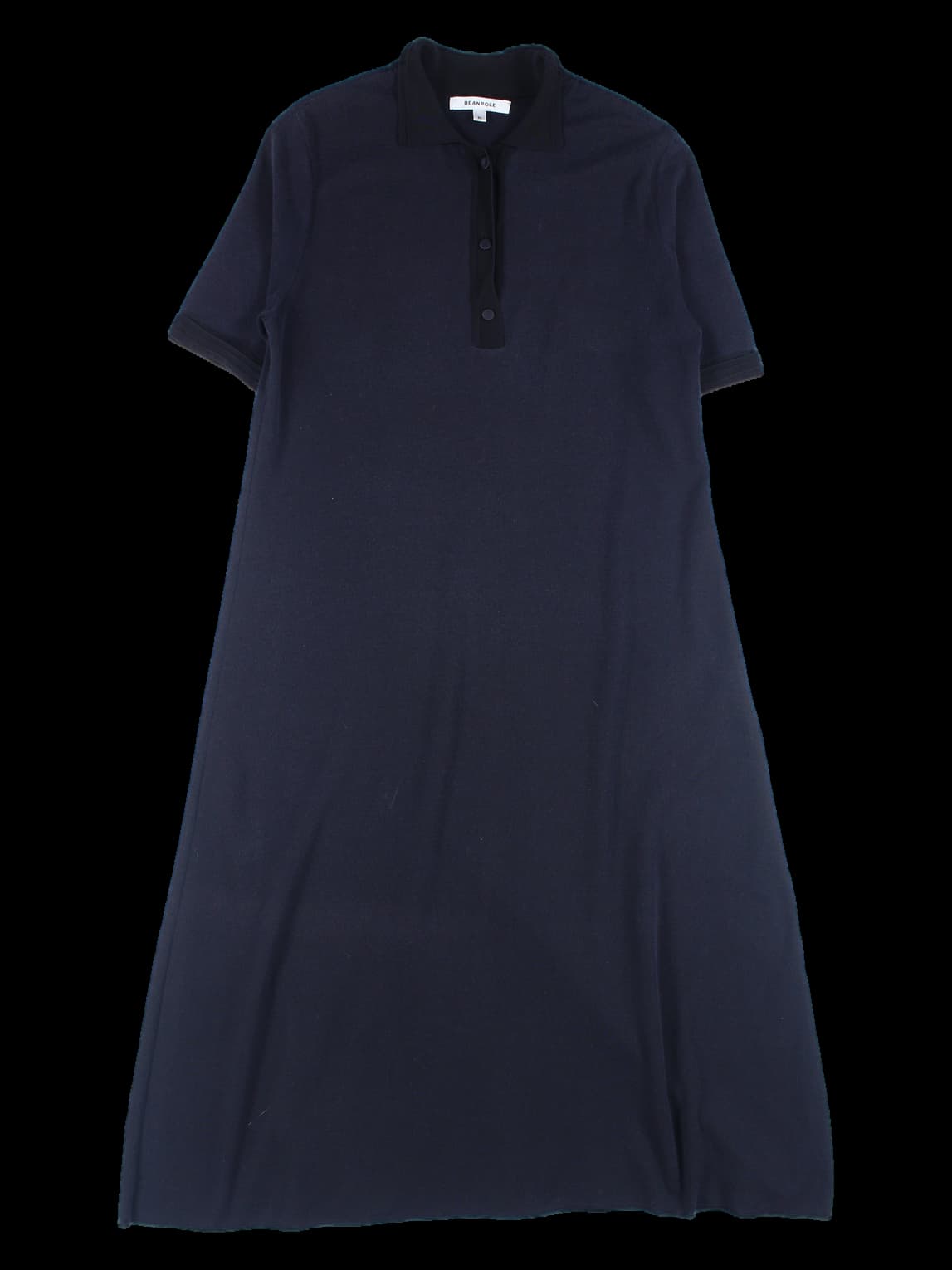 반팔 카라 니트 롱 원피스