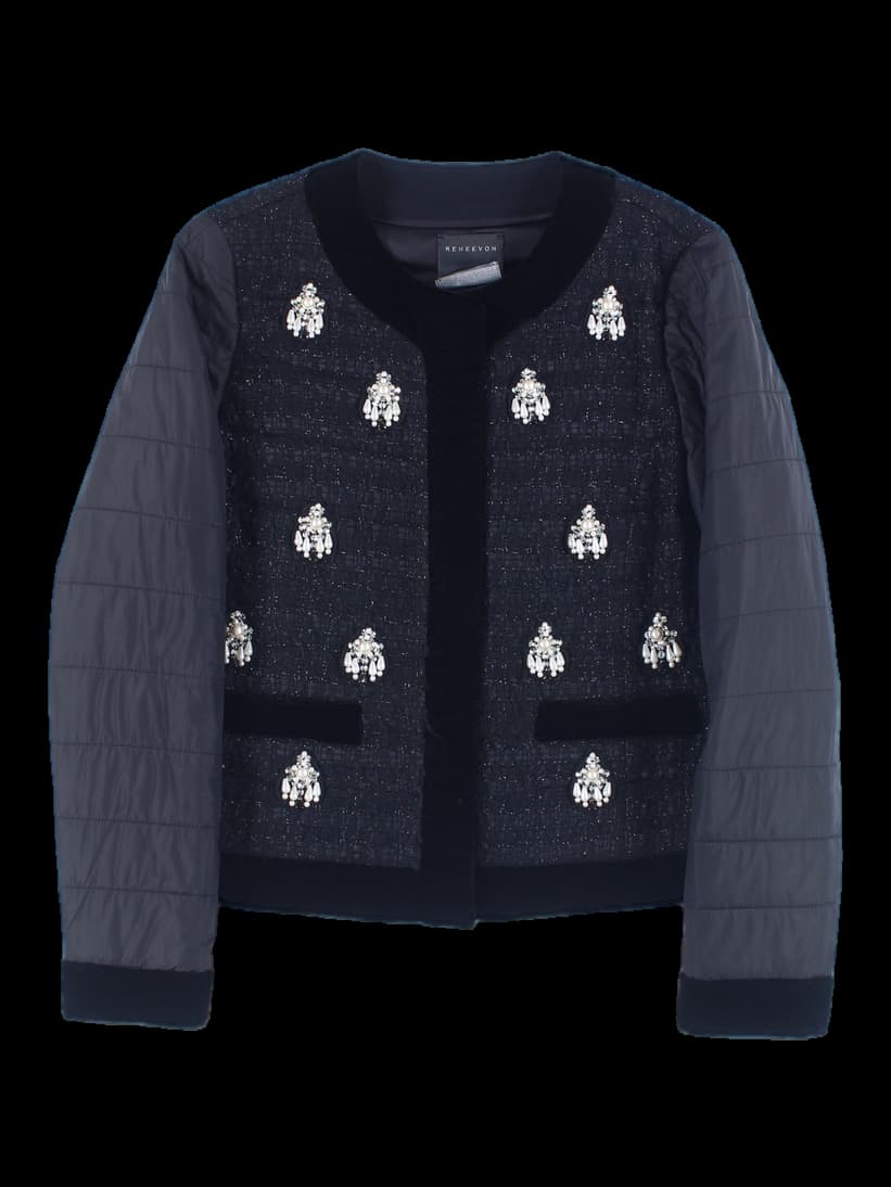 펄 포인트 트위드 자켓