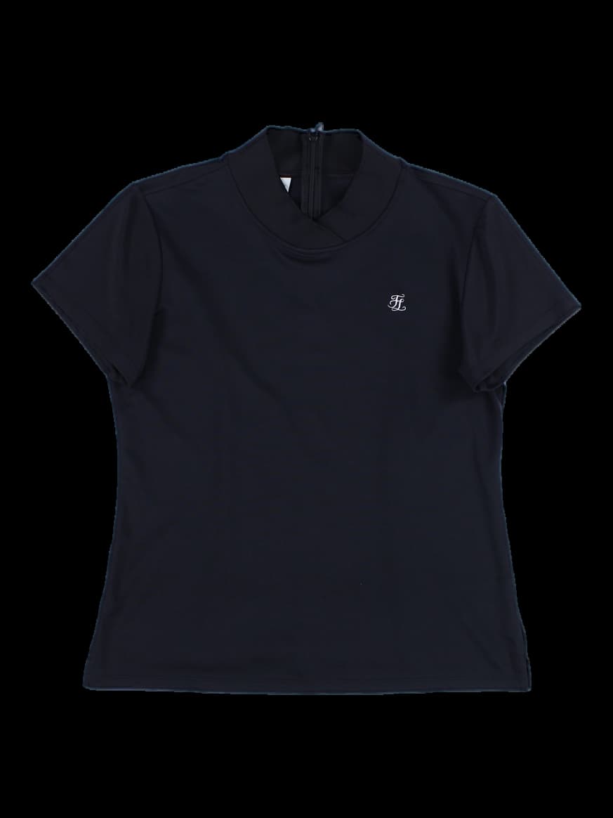 밴딩 네크 반팔 티셔츠