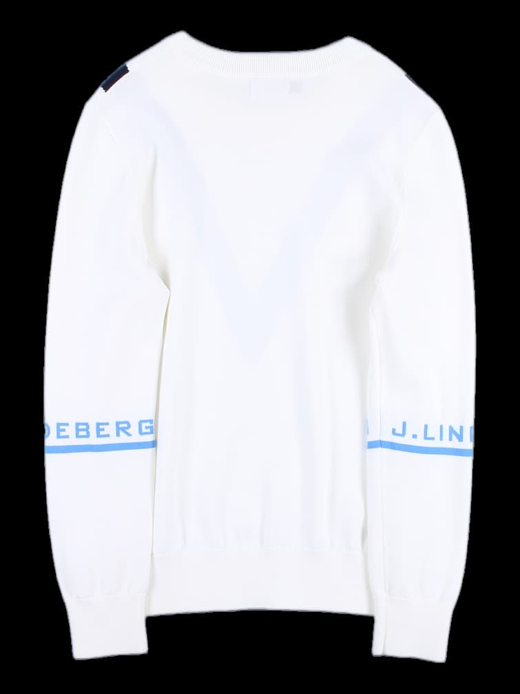 배색 긴팔 니트