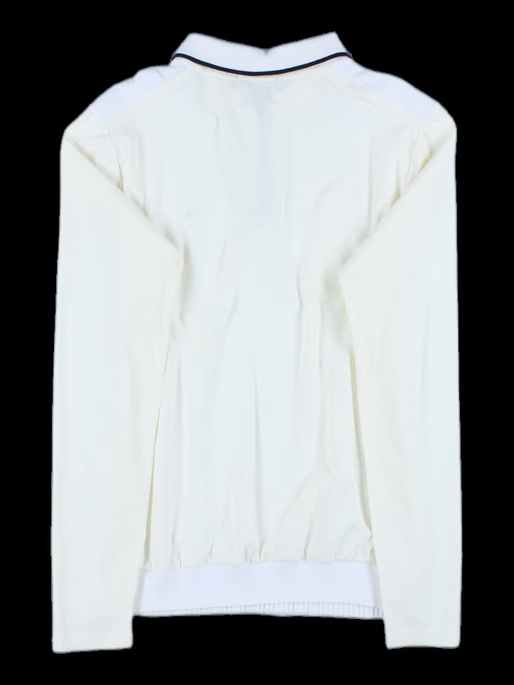 소재 배색 카라 니트