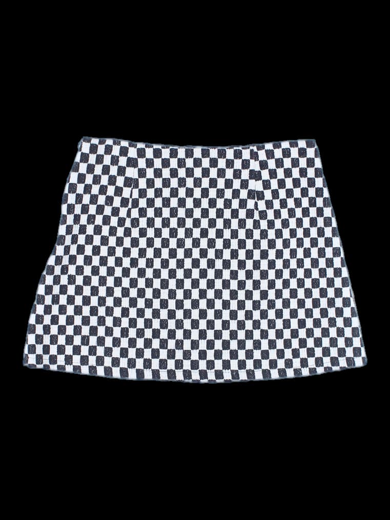 자카드 패턴 스커트