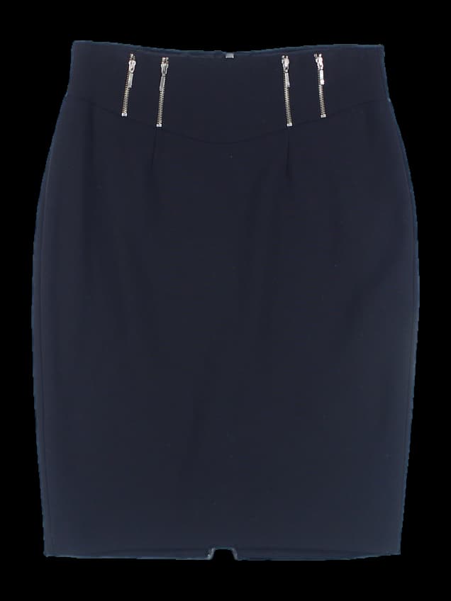 뒷 지퍼 오픈 슬림 스커트