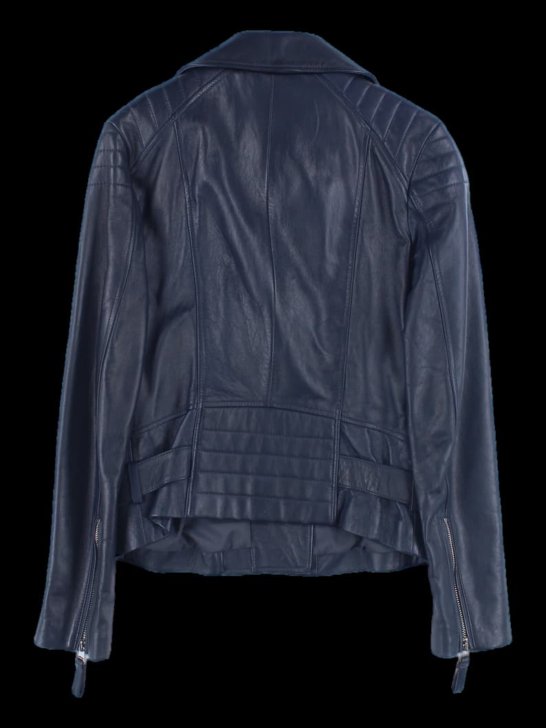 포켓 가죽 자켓