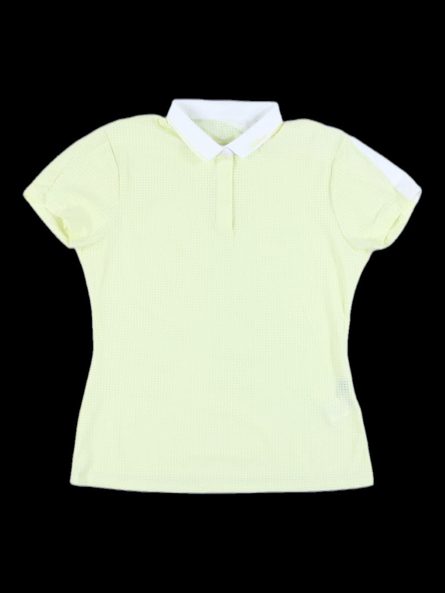 펀칭 패브릭 카라 티셔츠