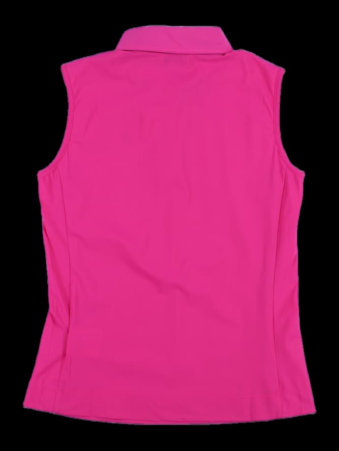 레이스 포인트 카라 민소매 티셔츠