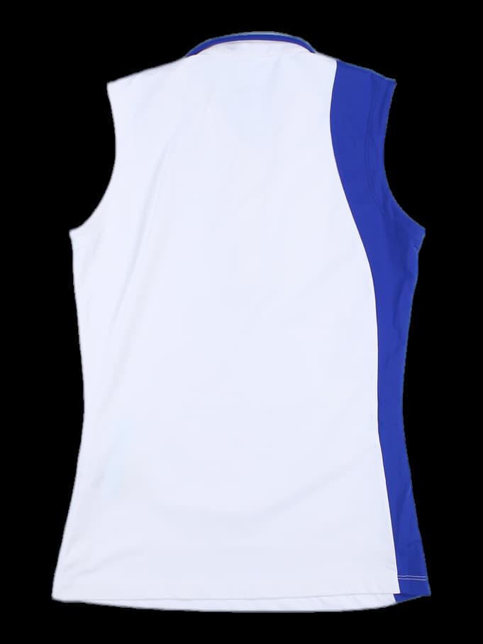 배색 민소매 티셔츠