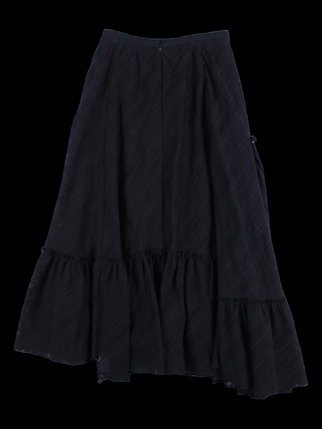 자카드 밑단 프릴 스커트