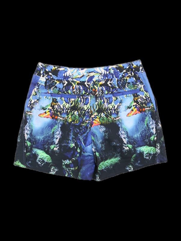 프린팅 핀턱 반바지