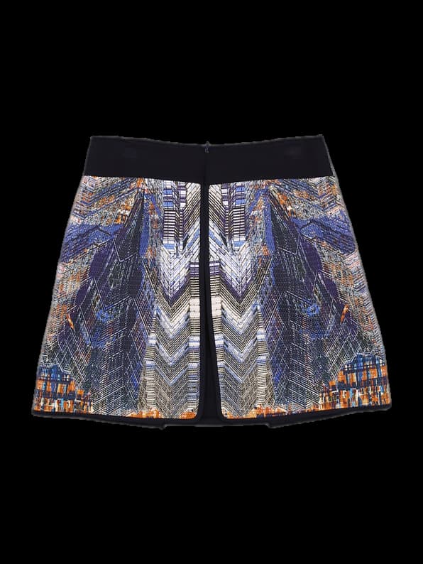 프린팅 미니 스커트