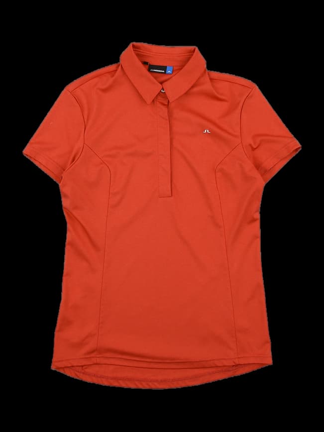 라인 포인트 반팔 카라 티