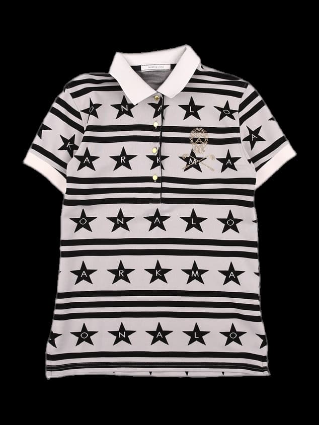 로고 포인트 반팔 카라 티