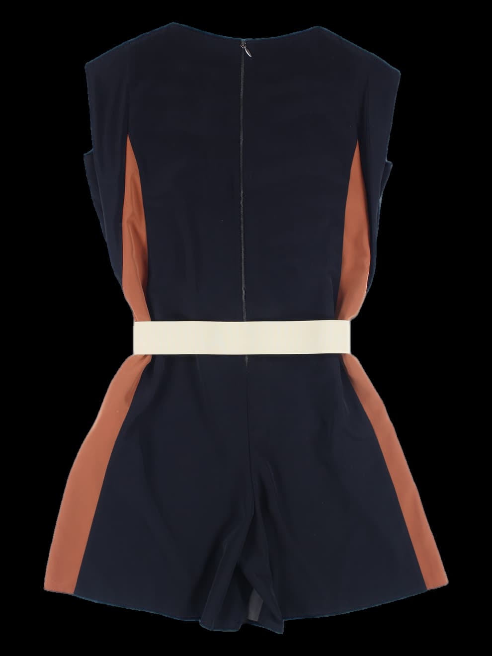 민소매 배색 점프슈트