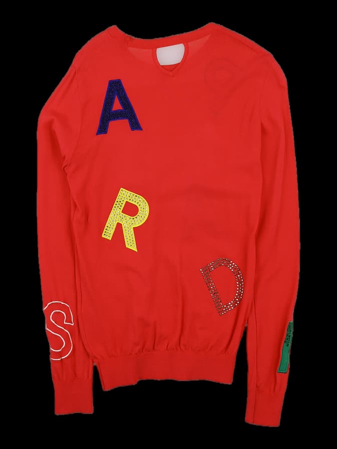 자수 긴팔 니트