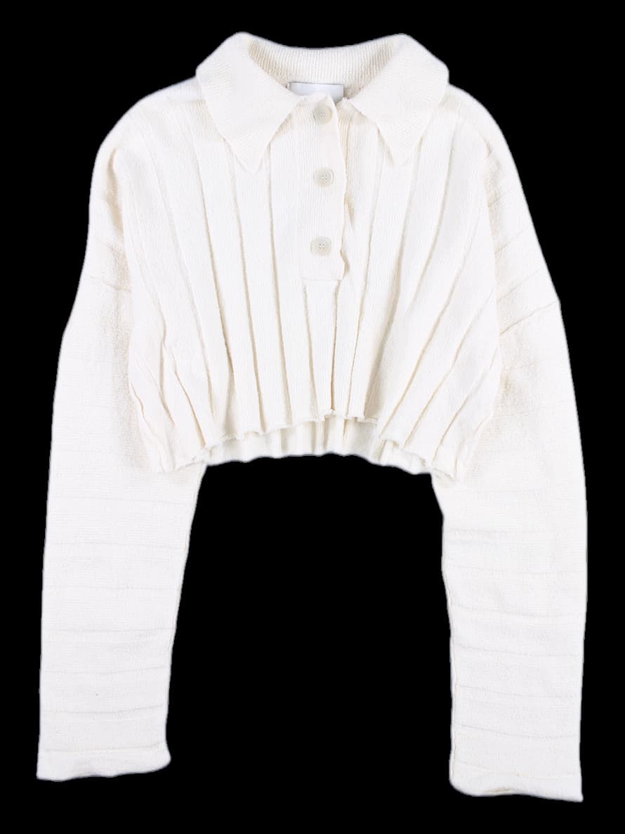 카라 크롭 니트