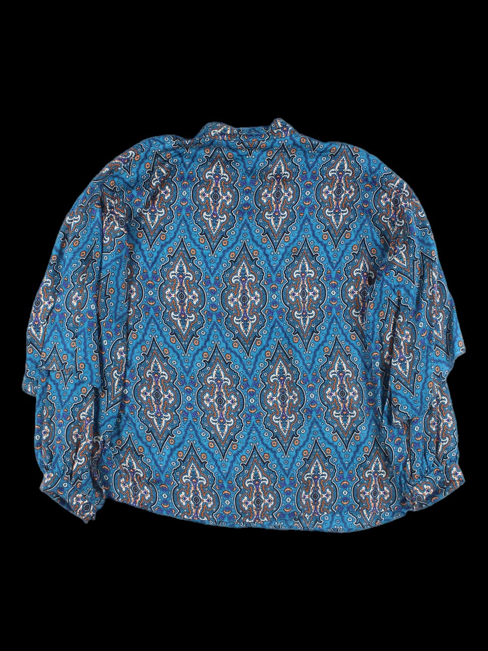 프린트 긴팔 블라우스