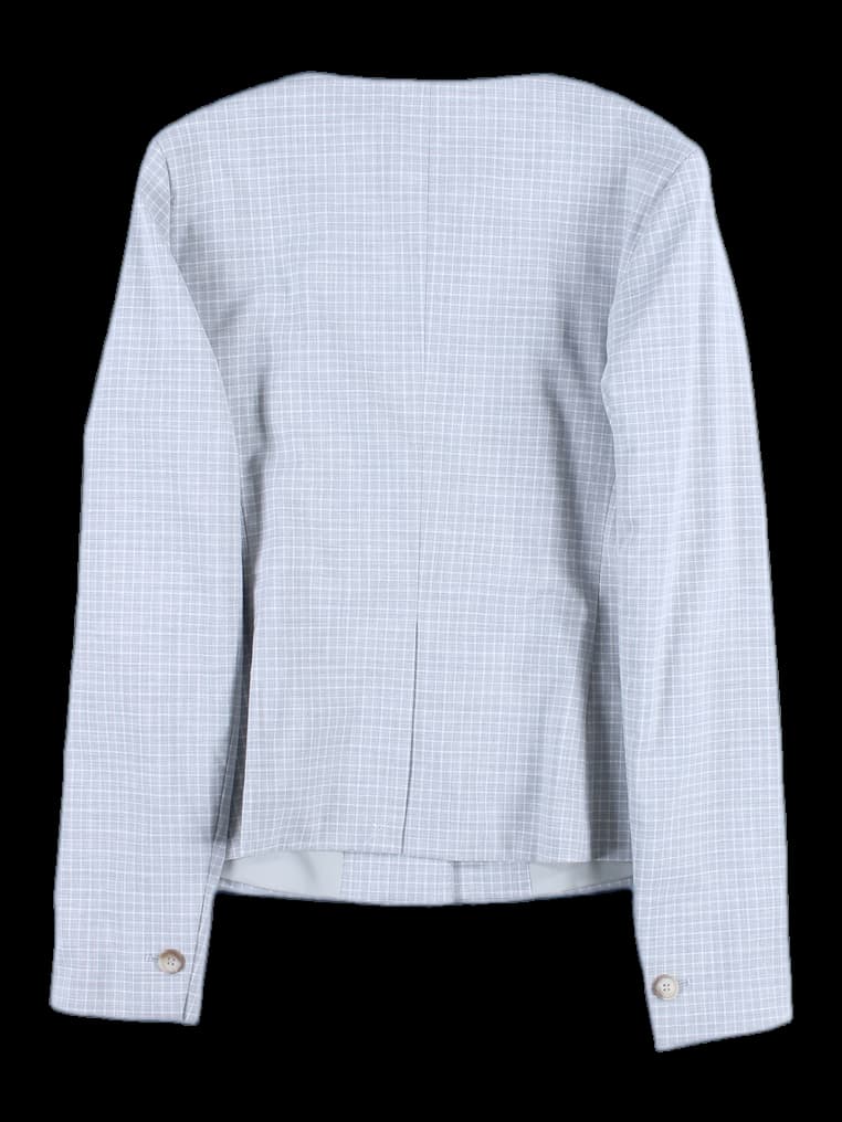 히든 버튼 카라 자켓