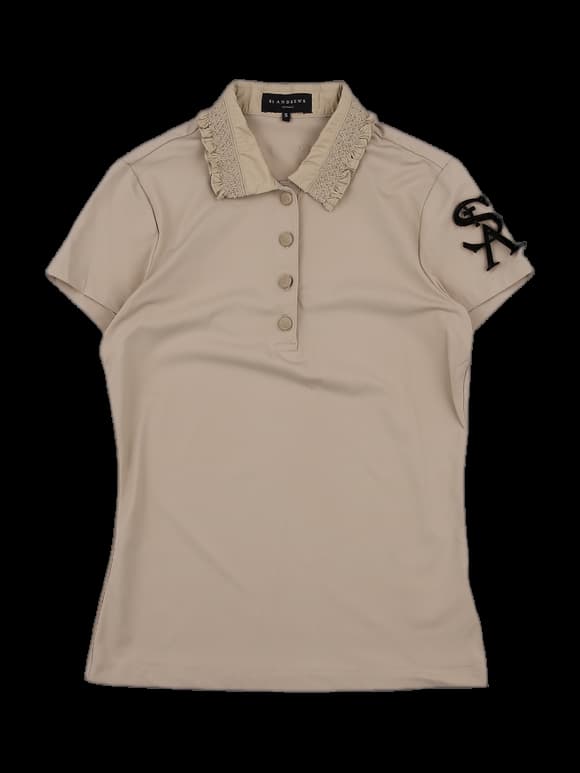 프릴 카라 반팔 티셔츠