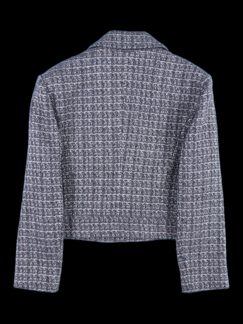 큐빅 버튼 트위드 자켓