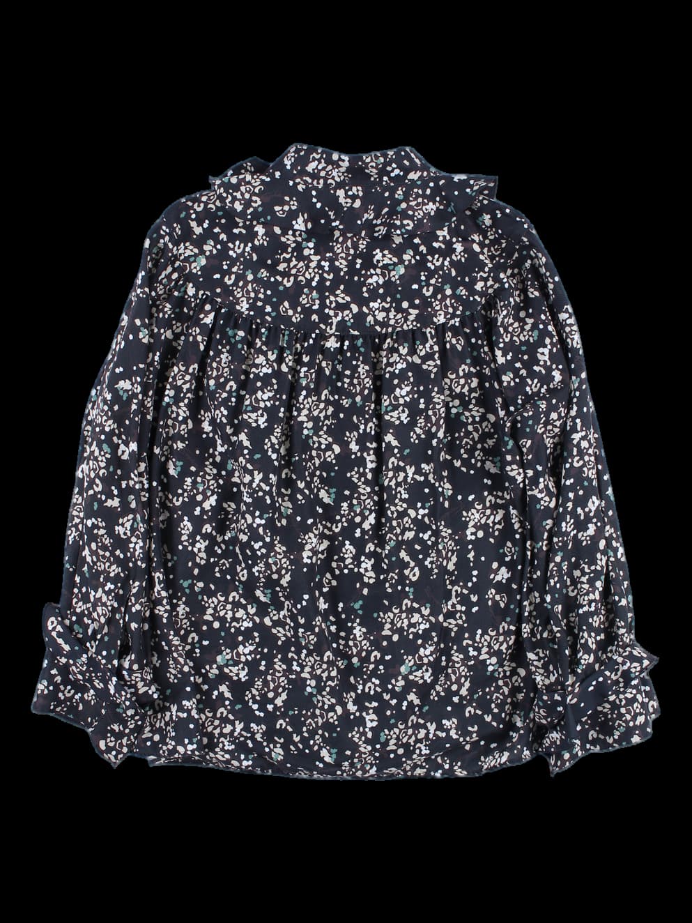 프린트 블라우스