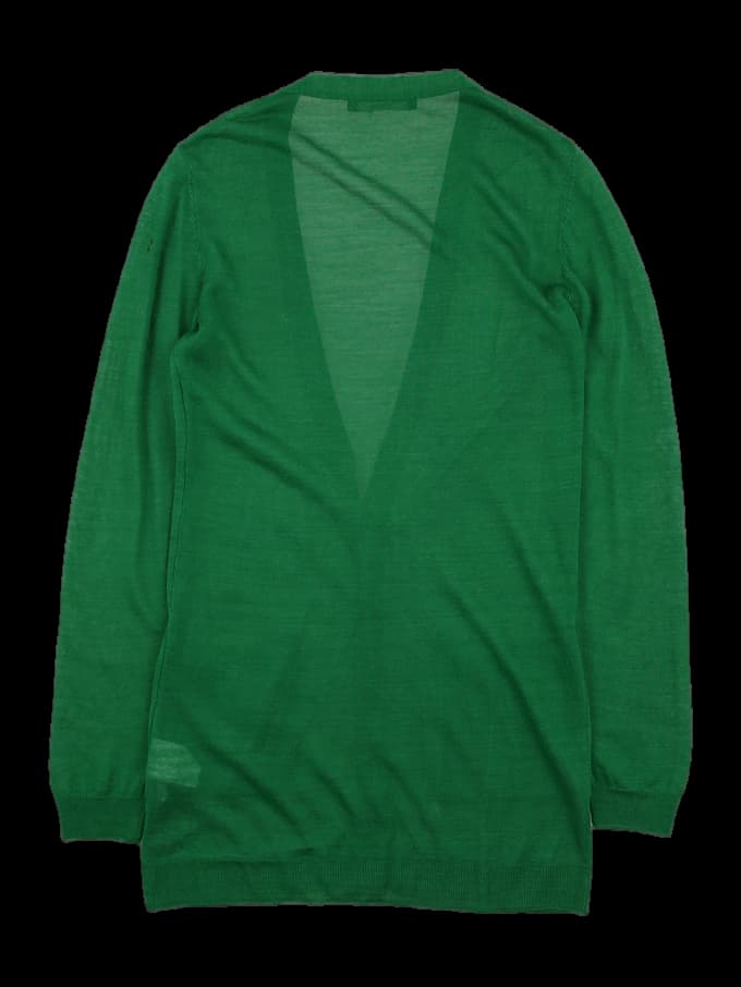 브이넥 롱 가디건