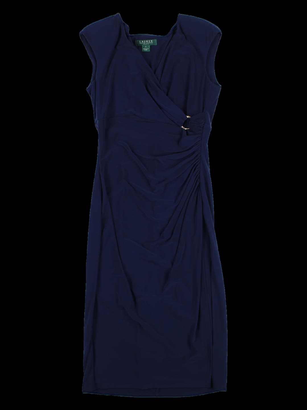 랩 사이드 셔링 민소매 원피스