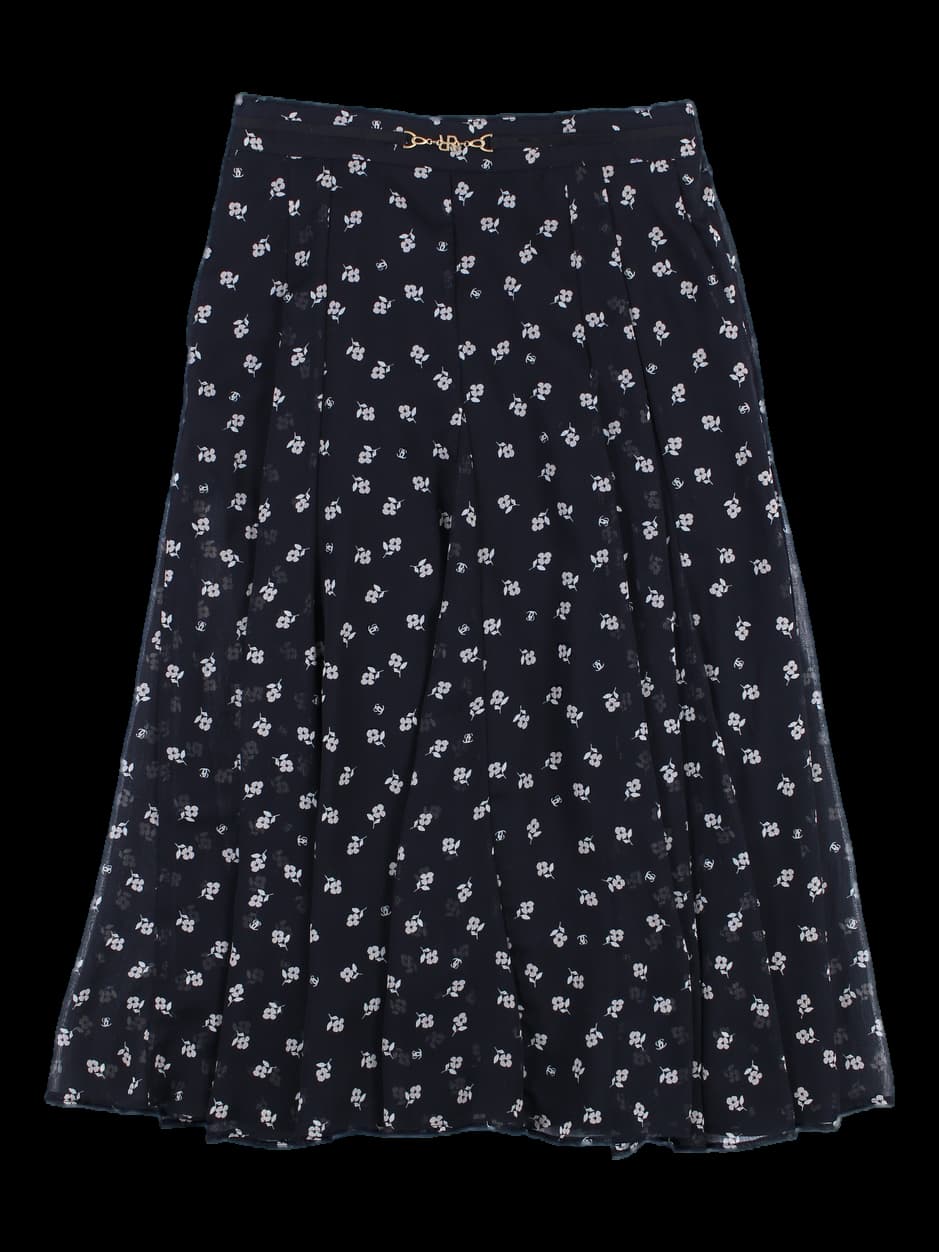 플라워 롱 치마