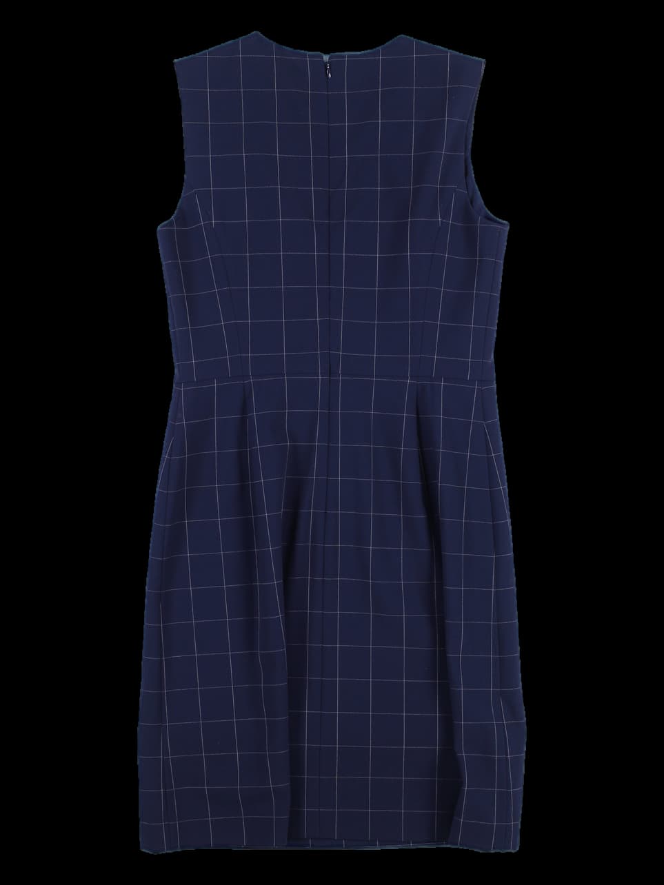 체크 민소매 원피스