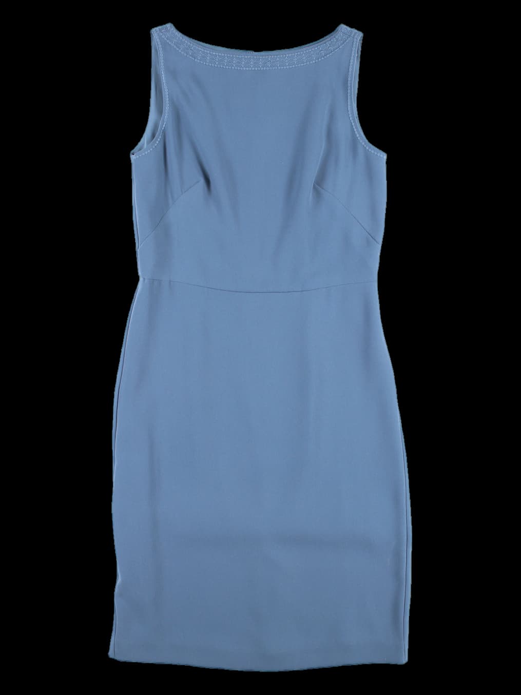 넥 자수 포인트 민소매 원피스