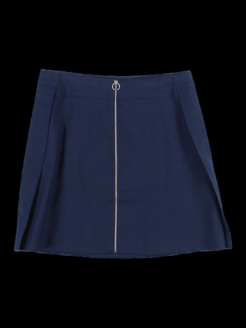 지퍼 미니 스커트