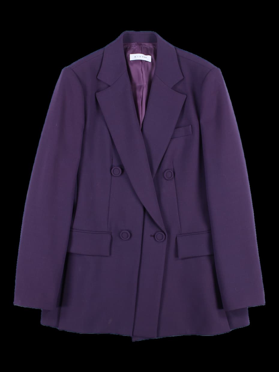 카라 더블 버튼 자켓