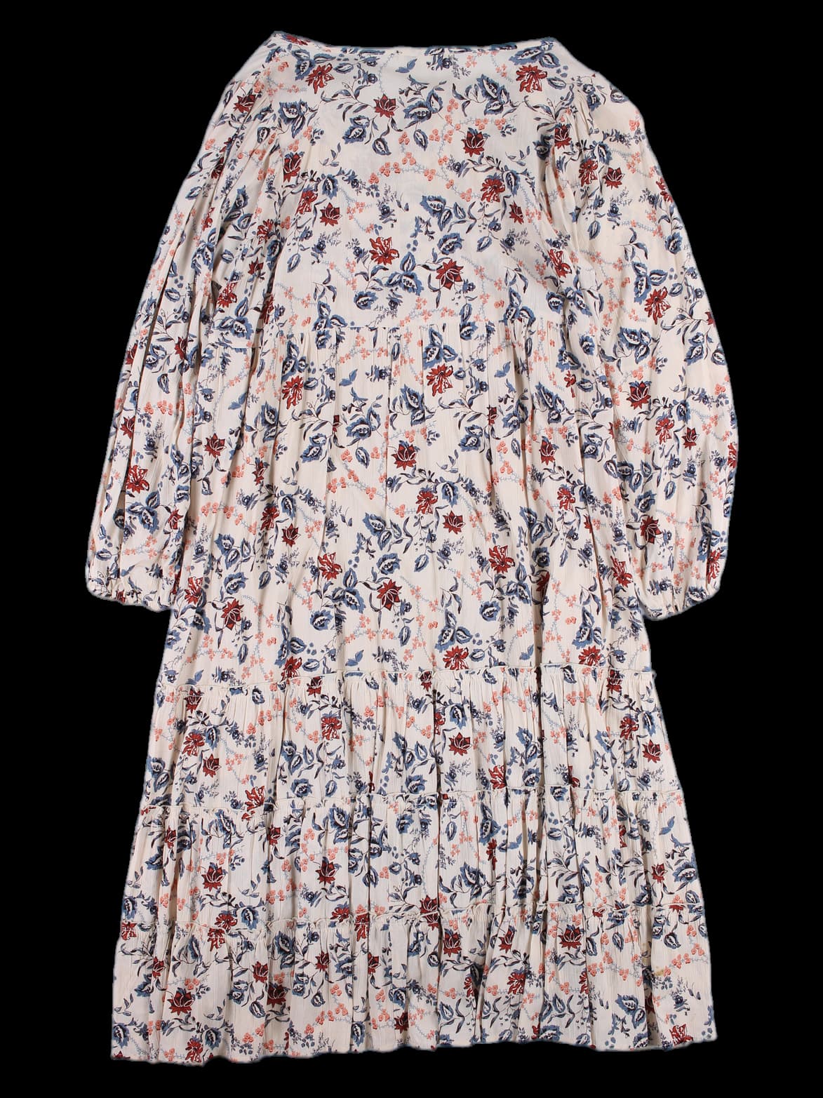 패턴 셔링 레이어드 원피스