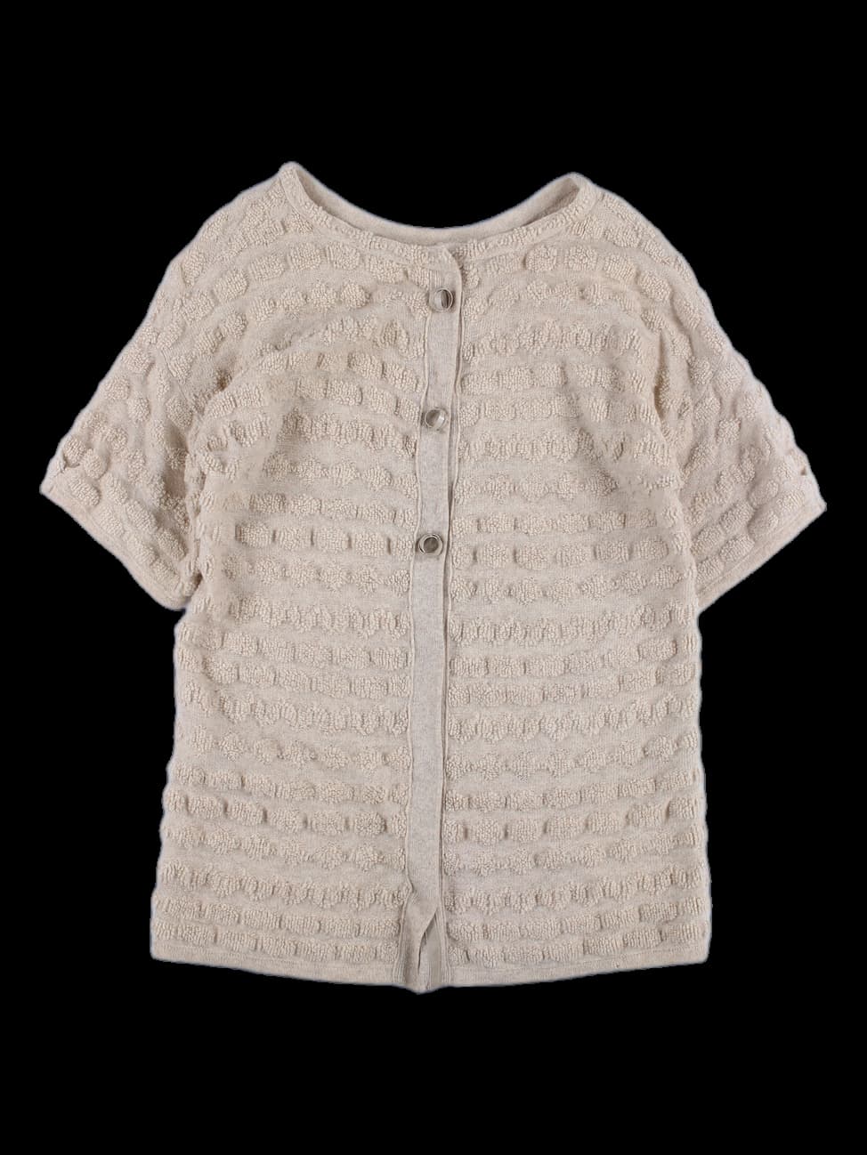 니트 반팔 가디건