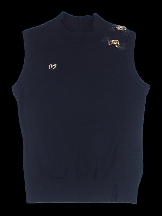 니트 민소매 티셔츠