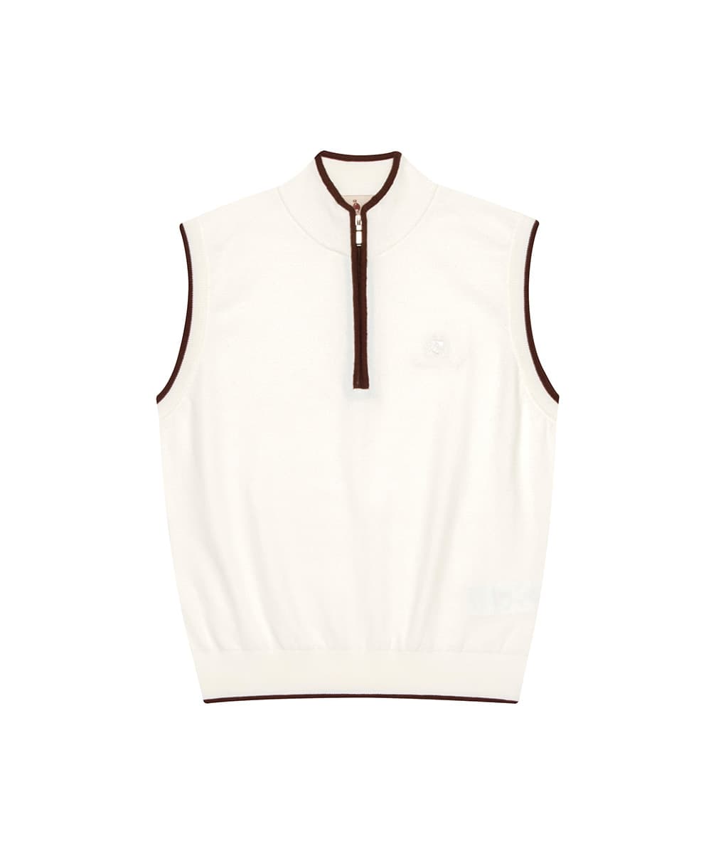 하프 집업 베스트 우먼(IVORY)