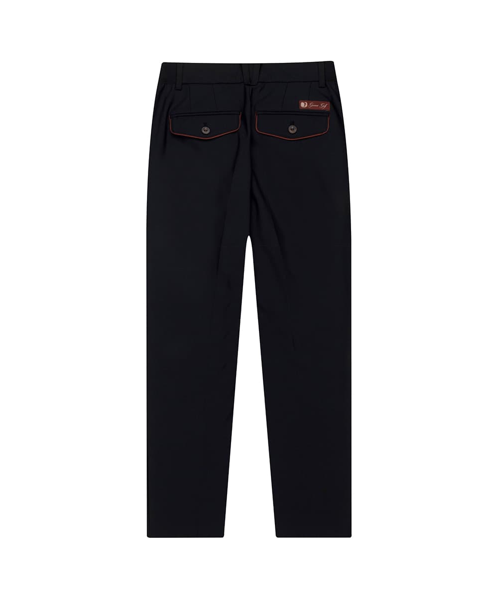 핀턱 포인트 밴딩 팬츠 우먼(BLACK)