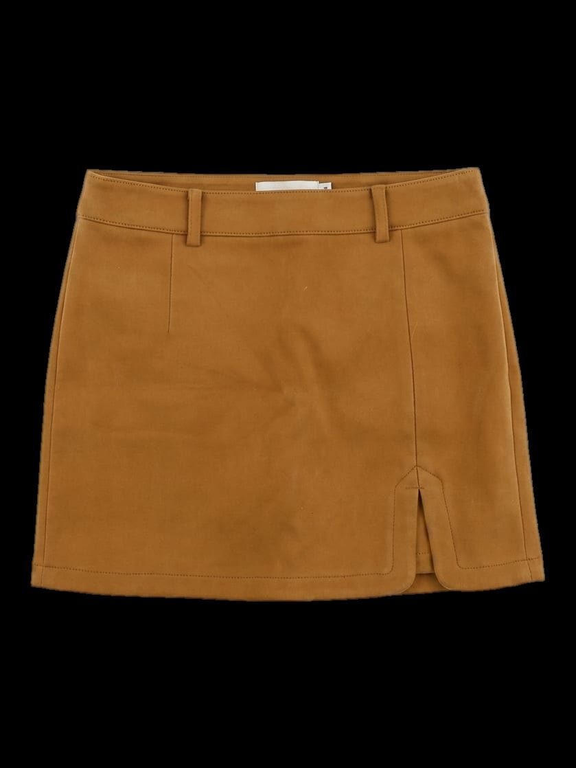 브라운 미니 스커트