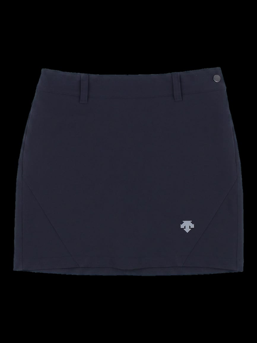 블랙 로고 미니 스커트