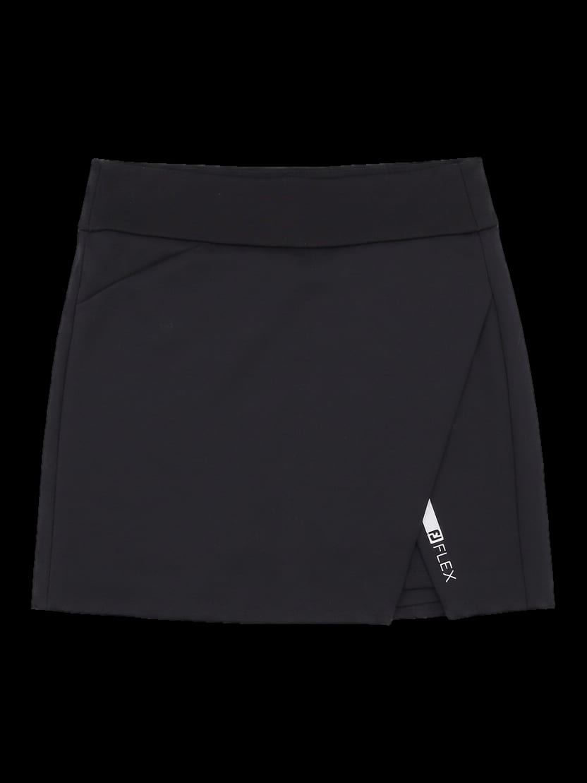 블랙 랩 디자인 숏 스커트