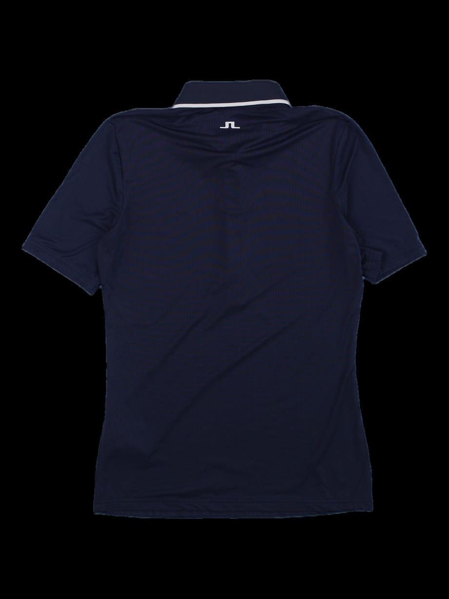 네이비 배색 카라 반팔 티셔츠