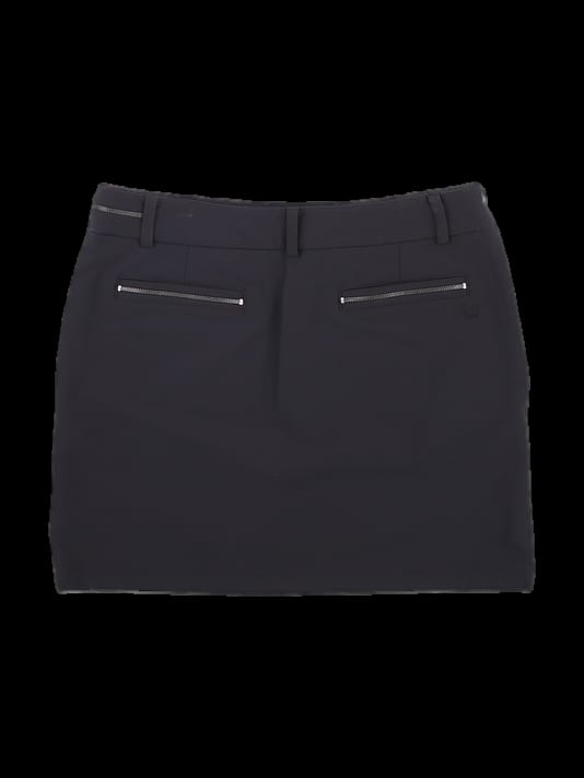 블랙 지퍼 디테일 미니 스커트