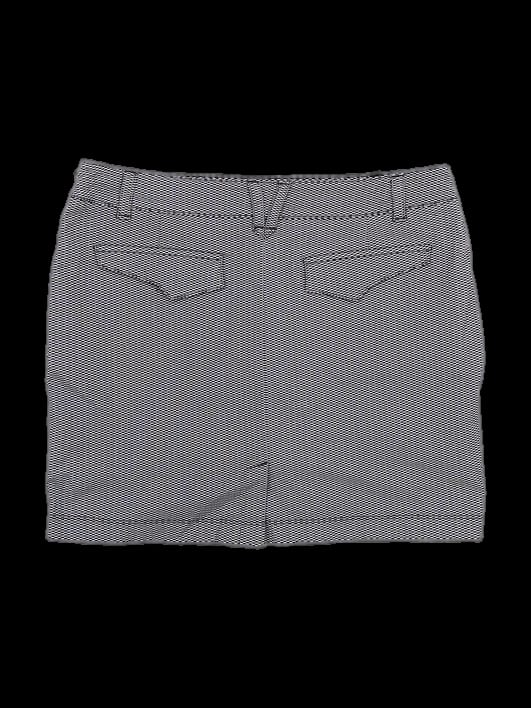 블랙 잔체크 패턴 H라인 숏 스커트