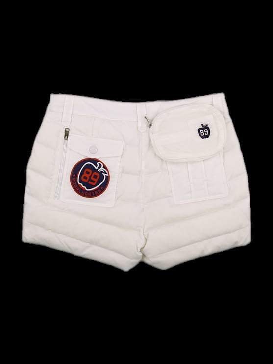 아이보리 퀼팅 다운 반바지