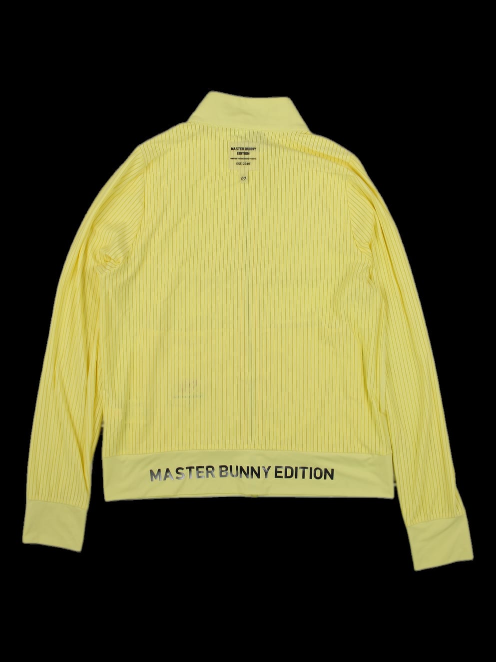 옐로우 세로 스트라이프 롱슬리브 풀집업 점퍼
