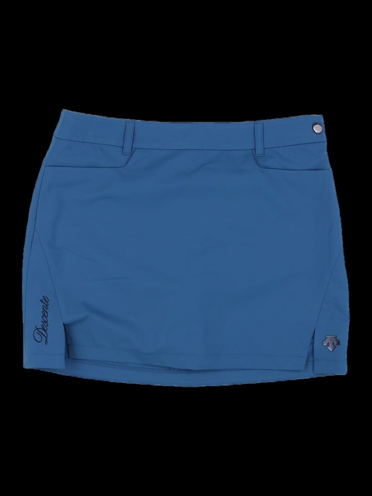 블루 하이웨이스트 미니 스커트