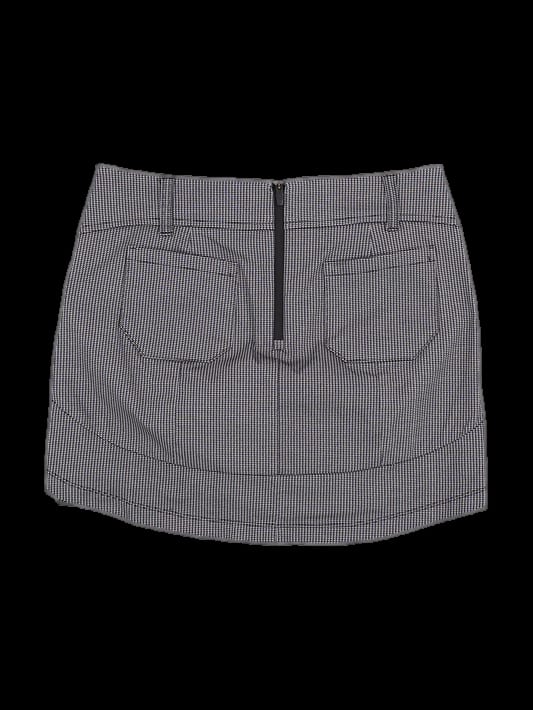 블랙 잔체크 패턴 슬림 미니 스커트