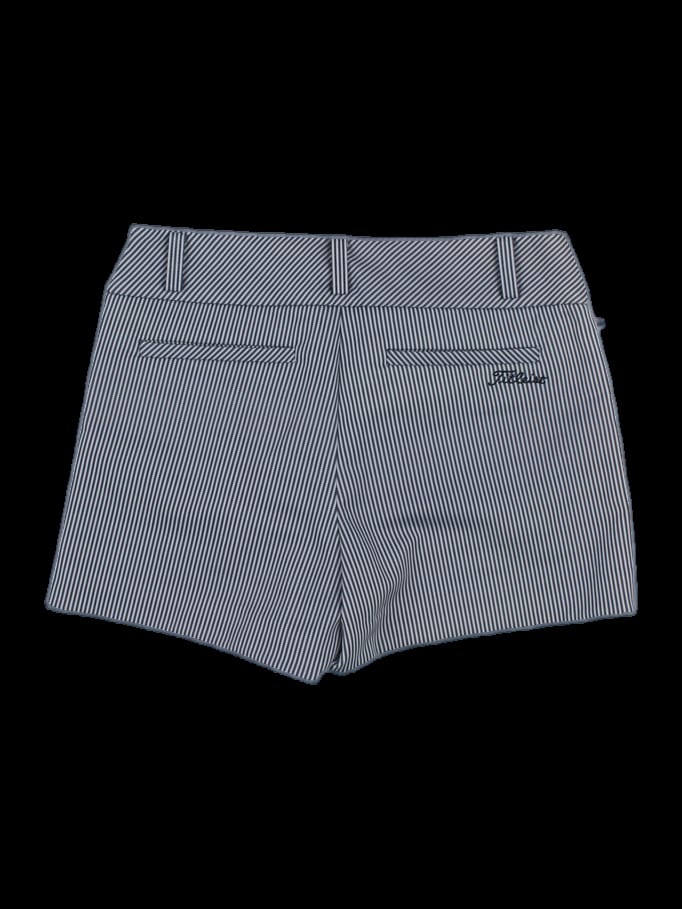 블랙 앤 화이트 세로 스트라이프 반바지