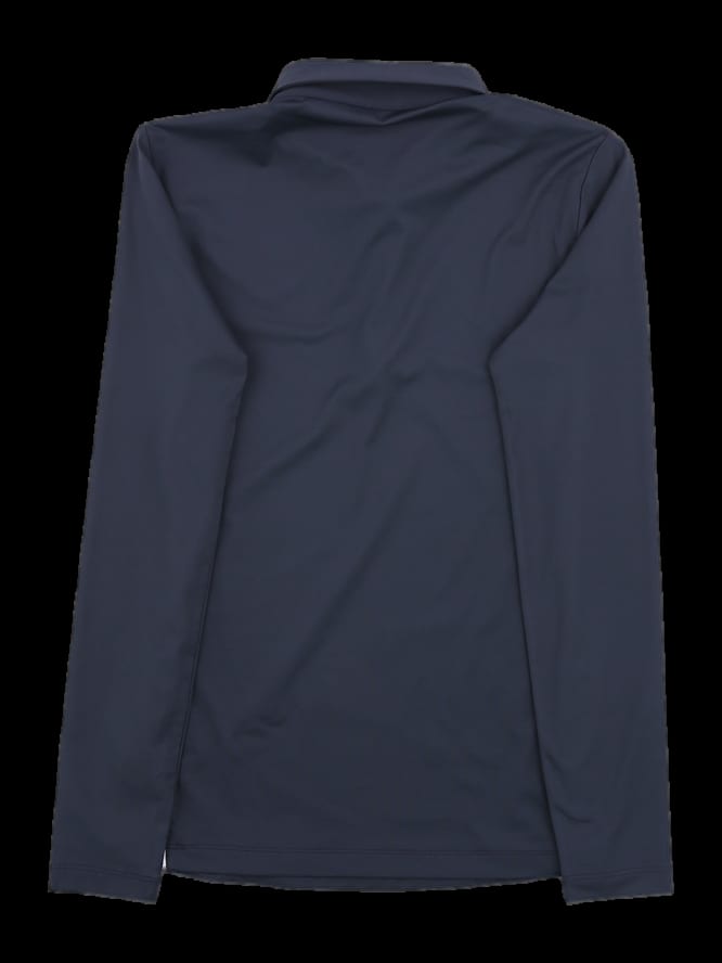 네이비 사이드 화이트 라인 포인트 긴팔 카라 티셔츠