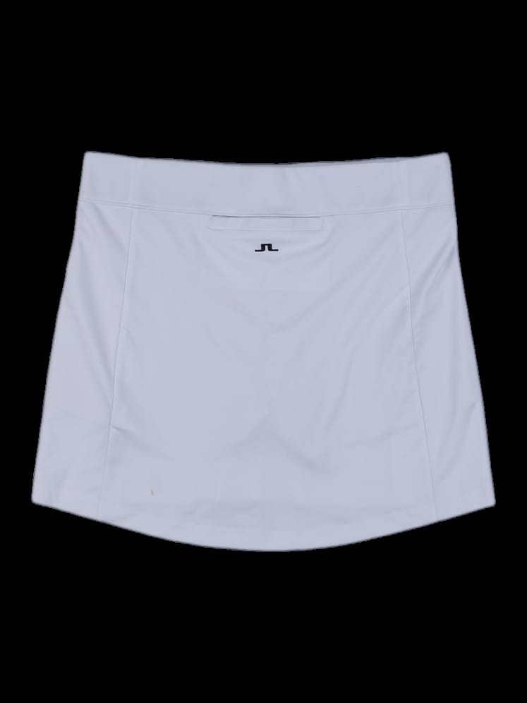 화이트 로고 포인트 솔리드 미니 스커트